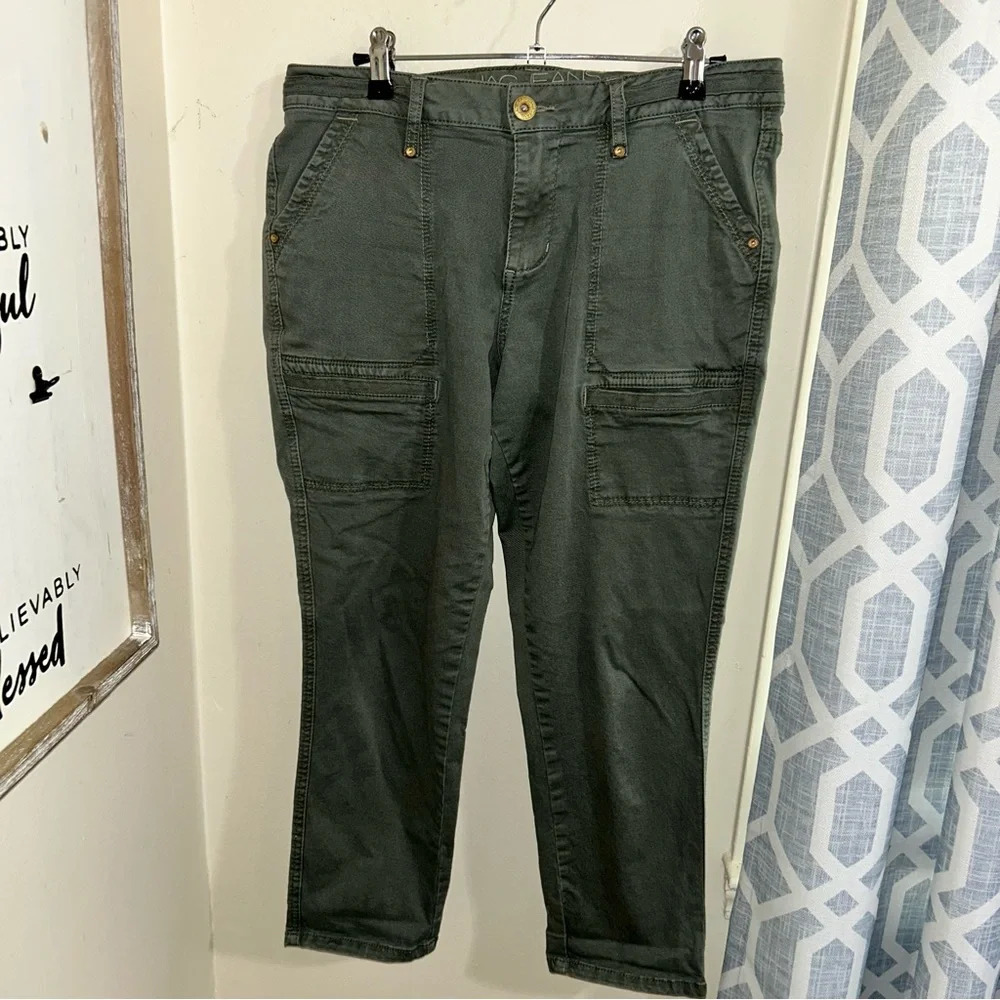 Jag Jeans Army Green Cropped utility pants